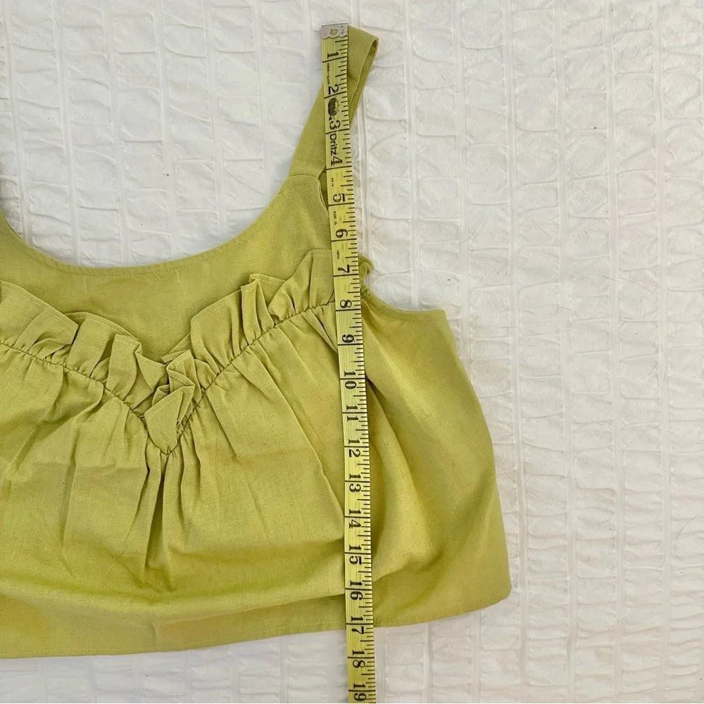 NWT Native Youth Verdi Linen Ruffle Tank - Picture 8 of 9